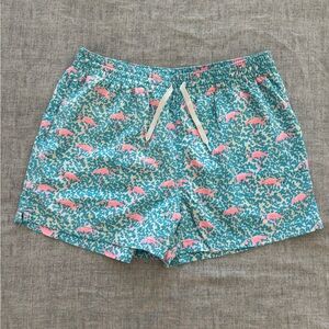 Chubbies Blue and Pink Flamingo Swim Shorts